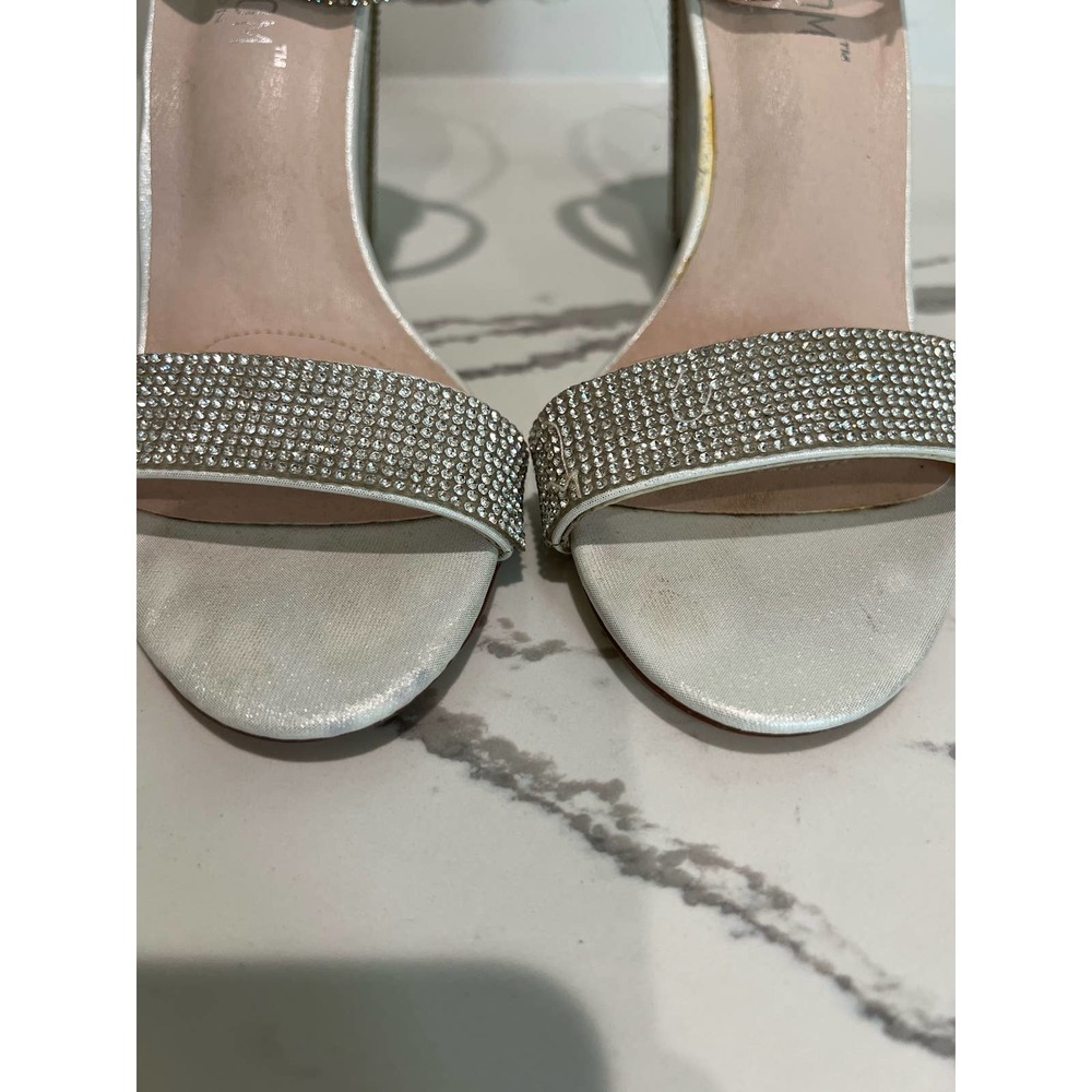 De Bloom Collections Rhinestone Studded Strap Heels Size 8 Worn Once View 6